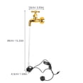thumbnail image 2 of Raindrops 1Set Golden Outdoor Water Fountain Tap with Unique Invisible Flowing Spout Design, 2 of 8
