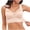 Beige, variant on MOJOGO Women's Wireless Bra Wide Strap Mesh Patchwork Bras Comfortable Seamlesss Full Coverage Side Smoothing Longline Bralette M