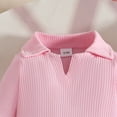 thumbnail image 6 of Caqnni Toddler Girl Clothes Color Block Plaid Shirts Top+Pants 2pcs Fall Winter Outfit Set Girl's Gift，2-3 Years，Pink, 6 of 6