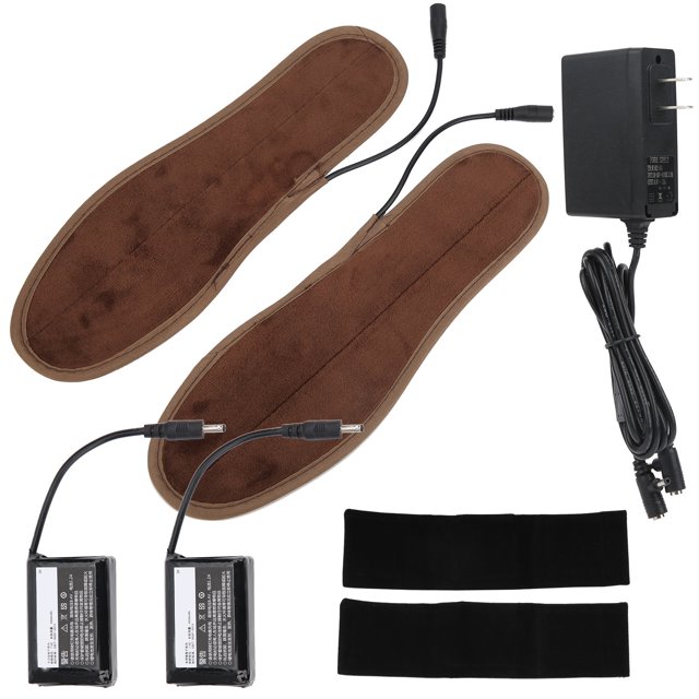 Plantilla de carga de calor eléctrica con batería cuadrada de temperatura constante unisex, tamaño 39-40, 100-240V