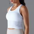 thumbnail image 5 of Mittory Women Ribbed Workout Crop Tops with Built in Bra Yoga Racerback Tank Top Tight Fit, 5 of 8