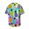 thumbnail image 7 of Picia Graffiti Pineapples Men's Linen Shirts Short Sleeve Cuban Beach Shirts Casual Shirts Button Down Shirt for Men Beach Summer Wedding Shirt-3X-Large, 7 of 7