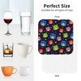 thumbnail image 6 of Honeii Owls And Hearts print Leather Coaster Set of 4, ideal for safeguarding your furniture from drinks spills and effortless cleanup-Square, 6 of 6