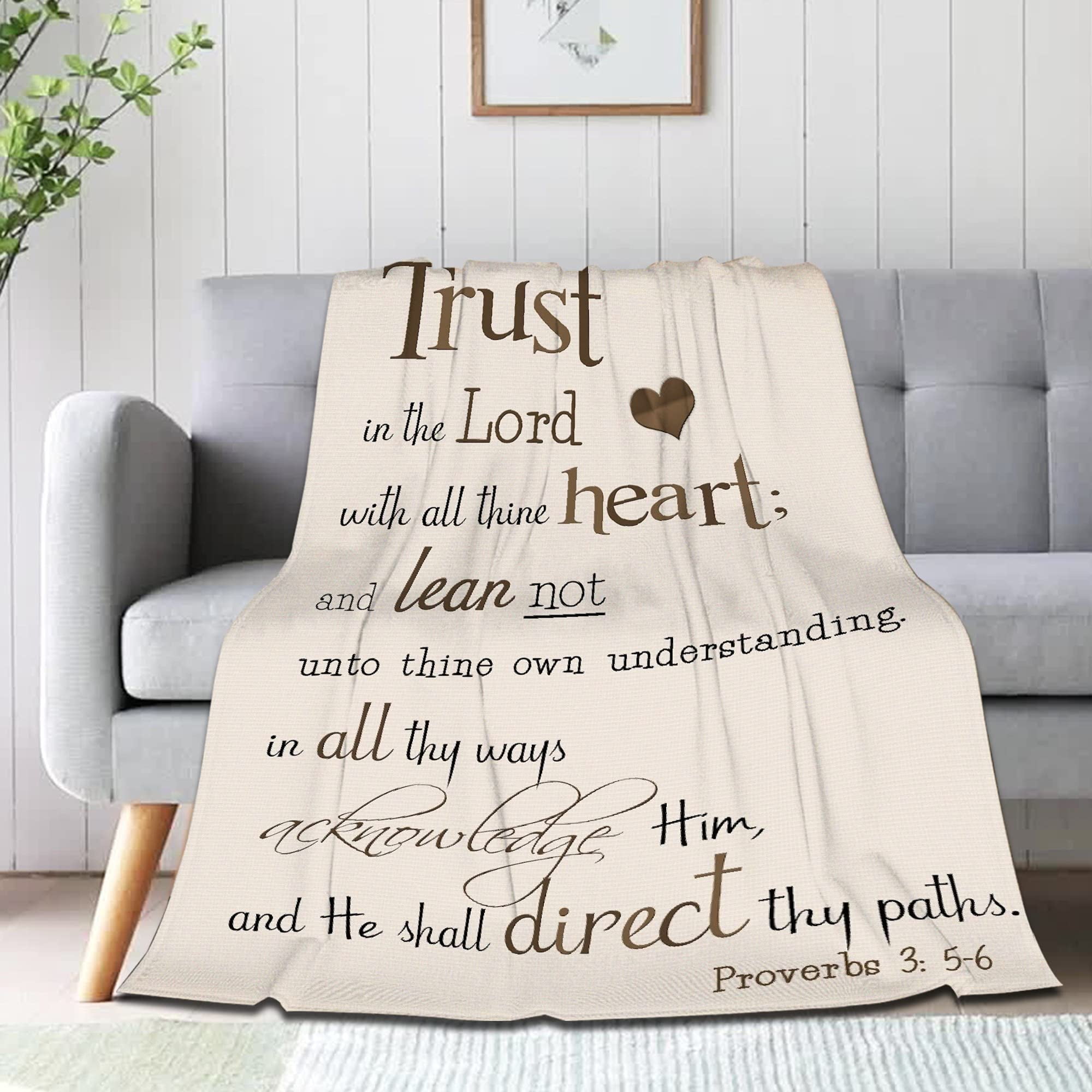 Christian Throw Blanket Religious Gifts Inspirational Fluffy Soft