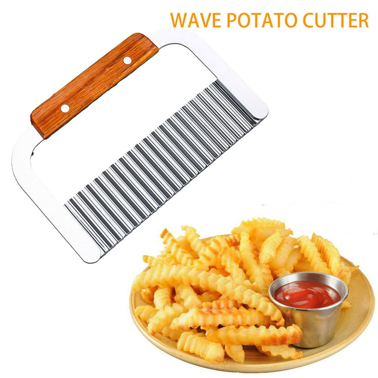 Wave French Fries Cutter, Stainless Steel Vegetable Cutter, Wave