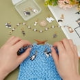 thumbnail image 2 of 11Pcs Animal Stitch Marker Charms Cat Dog Alloy Enamel Charm Locking Markers Acrylic Number Bead Knitting Row Counter Chains with Claw Clasps, 2 of 8
