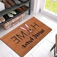 Easter Line Bunny Floor Mat Velvet Happy Easter Floor Mat Velvet Bunny
