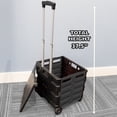 thumbnail image 4 of BAZIC Foldable Utility Cart Portable Rolling Folding Cart 16"x18"x15", w/ Lid Cover, 70 Lbs Capacity, 3-Pack, 4 of 7