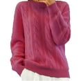 thumbnail image 2 of Sweaters for Women Women's Semi Turtleneck Sweater Long Sleeve Solid Color Pullover With A Base Shirt Autumn And Winter Warm Sweater Hoodies, 2 of 4