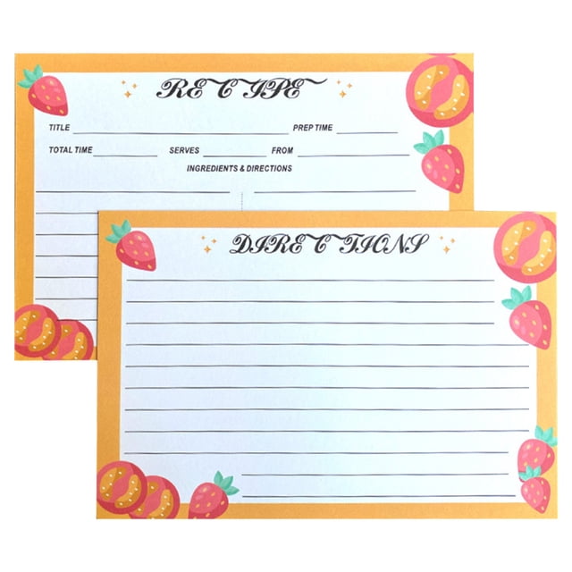 DPTALR Recipe Card Food Ingredient Record Card Art Paper