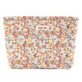thumbnail image 1 of Bolsa de maquillaje Sminra con estampado floral de algodón acolchado, tamaño grande, rojo, para mujer, 1 of 6