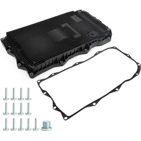 265-850 Transmission Oil Pan with Gasket & Drain Plug for Ram 1500 2500 3500 Dodge Durango Challenger Charger/Jeep Grand Cherokee/Chrysler 300-8 Speed Trans Replaces# 68233701AA 68233701AB