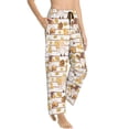 thumbnail image 2 of Uemuo Cute Bee Gnome2 Pattern Women's Wide Leg Palazzo Lounge Pants with Pockets Light Weight Loose Comfy Casual Pajama Pants-Large, 2 of 9