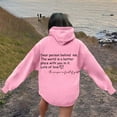 thumbnail image 4 of WENWU Womens Hoodies Long Sleeve Hoodie Pullover Hoodies for Women Soft Hoodie Pink Hooded Sweatshirt Cute Fall Clothes Casual Wear, 4 of 7