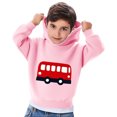 thumbnail image 5 of Frostluinai Kids Hoodies Toddler Girls Sweatshirts Little Boys Pullover 2-7Y Navy Blue Pink Red Yellow Long Sleeve Warm Fleece Hoodies, 5 of 6