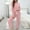 Pink, variant on Pajamas for Women Warm Plush Round-Neck Plush Elastic Waist Winter Comfy Soft with Long Pants Sets Pink Size M