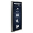 Stupell Industries Laundry Room Icons Rustic Blue Typography Painting