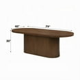 thumbnail image 6 of Gamo Oval Dining Table-Vertical Reeded Details-Oak Brown 87 Inch, 6 of 6