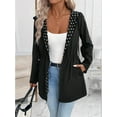 thumbnail image 5 of Women'S Reversible Hooded Casual Coat Full Zip Up Windbreaker Two - Sided Jacket Polka Dot S, 5 of 10