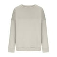 thumbnail image 3 of Fancifize Womens Fleece Sweatshirts Oversized Crewneck Long Sleeve Pullover Casual Tops Comfy Fall Fashion Outfits Winter Clothes, 3 of 5