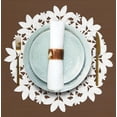 thumbnail image 2 of White Doilies Set of 4 - Round Lace Linen Placemats European Embroidery for Fall Autumn Thanksgiving Season Dining Table Home Decor Wedding - 15 inches - The Deandra Collection, 2 of 8