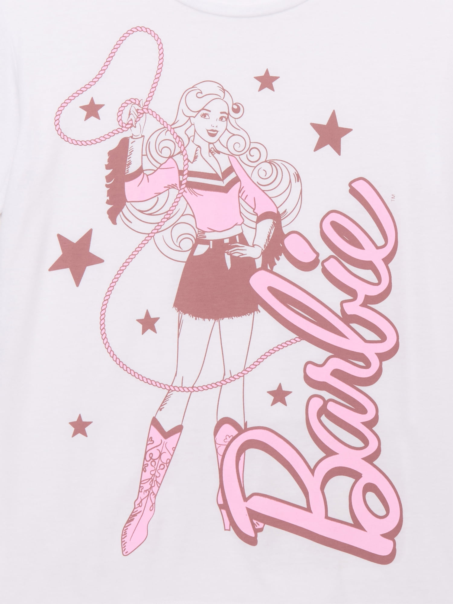 Barbie Cowgirl Girls Short Sleeve Graphic T-Shirt, Sizes 4-16