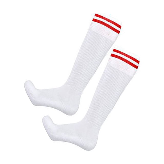 Yuarrent Calcetines atléticos modernos para mujer para rendimiento deportivo transpirable y atlético blanco rayas rojas Type3 NO3