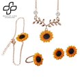 thumbnail image 3 of BN 5 Unids/Set Girasol Colgante Collar Stud Anillo Conjunto De Joyería, 3 of 3