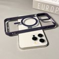 thumbnail image 1 of Magnetic Clear Phone Case, Shockproof Silicone Phone Case (Purple,iPhone 13 Pro), 1 of 11
