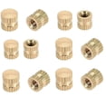 thumbnail image 5 of Wekity M4x4mm Female Thread Knurled Nuts,100PCS Hx5mm OD Brass Threaded Insert Embedment Nuts Hydraulic Welded Joint Injection Molding Assortment Kit for 3D Printing Injection Molding-0621, 5 of 5
