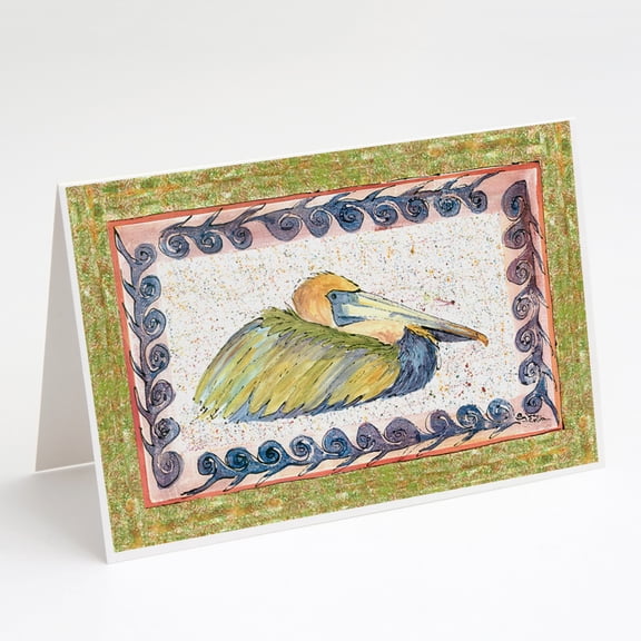 Pelican Sitting Greeting Cards and Envelopes Pack of 8