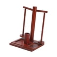 thumbnail image 2 of Soporte de madera para hilo, dispensador portátil de hilo para tejer a ganchillo y a dos agujas. Marrón, 2 of 9