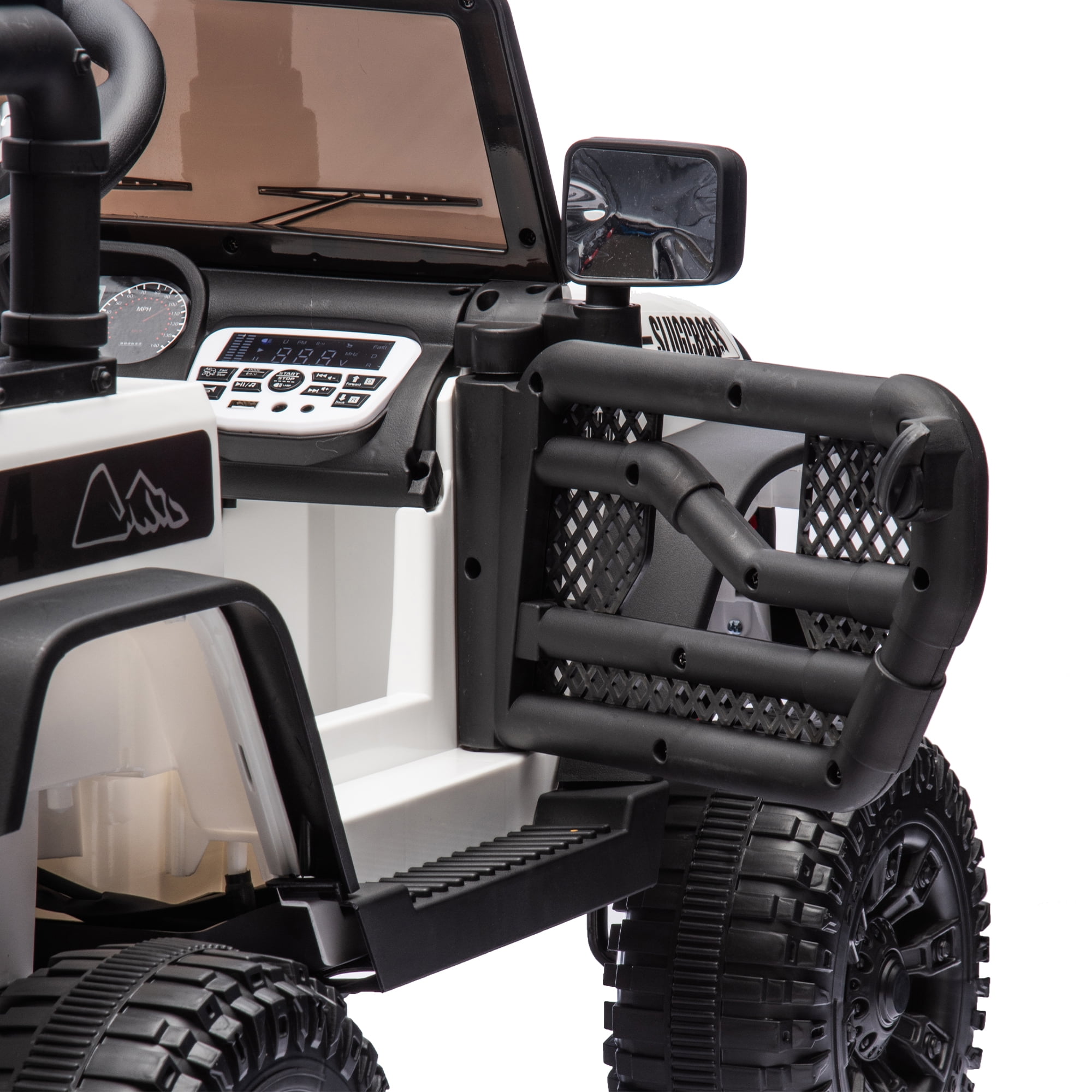 HappyToysWorldGulunbur 24V Electric Ride On Car for Kids, 400W High-Power Motor & 4-Wheel Suspension, Parents Can Drive with Remote or Kids Self Drive, Bluetooth, LED Dashboard, for Boys Girls 3+
