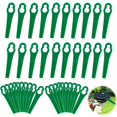 thumbnail image 1 of 100 cuchillas de plástico de repuesto para cortacésped, cuchillas inalámbricas para desbrozadora, cuchillas de repuesto para jardín (L83 verde 0.394 in x 0.197 in) JAMW Sencillez, 1 of 5