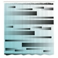 thumbnail image 3 of Ambesonne Striped Shower Curtain, Abstract Lines Sci Fi, 69"Wx84"L, Sky Blue Grey, 3 of 5