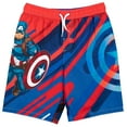 thumbnail image 2 of Marvel Avengers Black Panther Captain America Iron Man Hulk Toddler Boys 3 Pack Swim Trunks 4T, 2 of 3