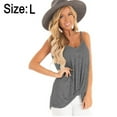 thumbnail image 2 of Camisetas sin mangas con tirantes finos y cuello en V para mujer, camisetas holgadas sin mangas, 2 of 6