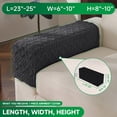 thumbnail image 2 of OHSIO Couch Covers for L-Shape Sectional Sofa, Stretch Soft Sofa Slipcovers, Washable Wear-Resistant Furniture Protector with Elastic Bottom (1 Piece Armrest Cover, Dark Gray), 2 of 8