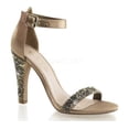 thumbnail image 2 of *4 1/2" Heel, Closed Back Ankle Strap Sandal - Bronze Satin, 11, 2 of 2