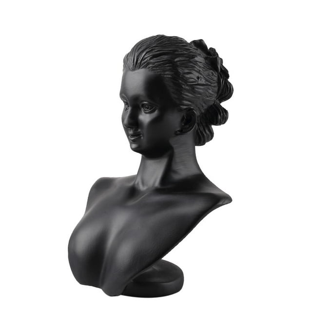 Exhibición de Y Soporte de Media Cabeza de Modelo Femenino Soportes de Exhibición de Exhibición de para Colgante , Orzuelo 8 Fernando Busto de exhibición de joyas