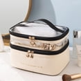 thumbnail image 6 of Multifunction For Women Big Capacity Toiletry Beauty Storage Cosmetic Bag Large Travel Makeup Bag Women Make Up Case Double Layer PINK, 6 of 8