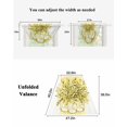 thumbnail image 5 of Eucalyptus Yellow Sheer Waterfall Valance Curtains for Window, Vintage Bottle Succulents Flower Stripe Rod Pocket Sheer Topper Swag Curtains for Living Room, Kitchen 38.5"W x 47.2"L, 3 Panels, 5 of 7