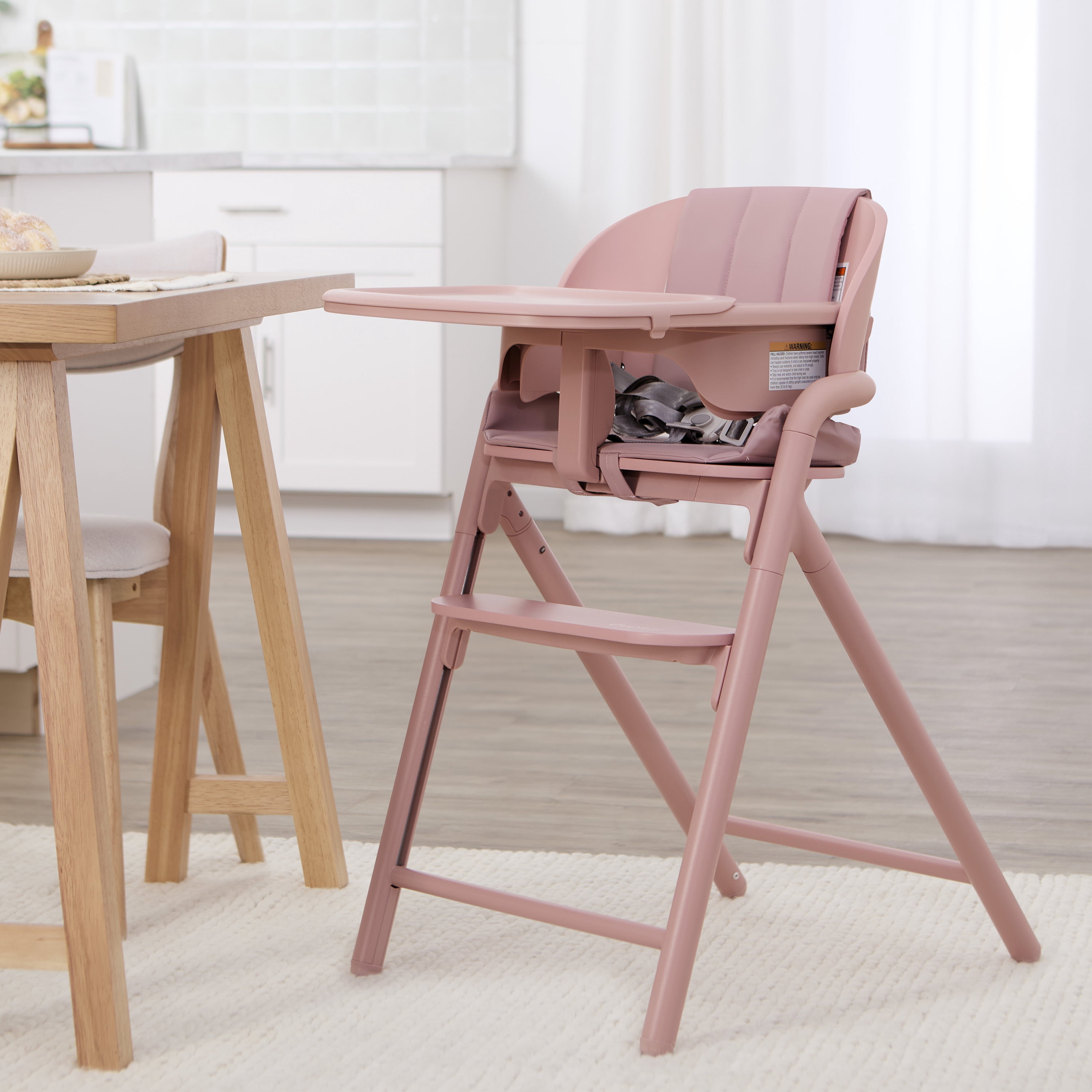 Evolur Step and Savor Convertible High Chair​, Rose Petal