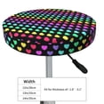 thumbnail image 4 of Gukieu Rainbow Hearts Print Round Chair Cover, Dust-proof and Non-slip Bar Chair Protective Cover, Suitable for Bars, Restaurants, Offices-14 inch, 4 of 7