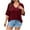 New/Wine, variant on Otvok Womens Summer Plus Size Casual Loose Solid Color V-Neck Knitted Strip Tops
