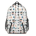 thumbnail image 3 of Police and Megaphone White Pattern Cute School Backpack Bag with Padded Back and Adjustable Shoulder Straps 16.9 X 12.6 X 5.9 Inches, 3 of 5