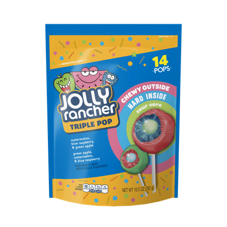 UPC 010700170521 - JOLLY RANCHER Triple Pop Lollipops, 14