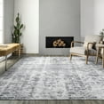 thumbnail image 6 of nuLOOM Alva SpinClean Faded Abstract Machine Washable Area Rug, 6' x 9', Alva Light Grey, 6 of 8