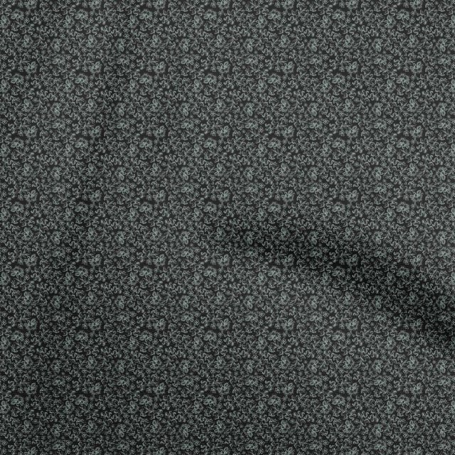 oneOone Polyester Spandex Black Fabric Toile Craft Projects Decor Fabric Printed By The Yard 56 Inch Wide
