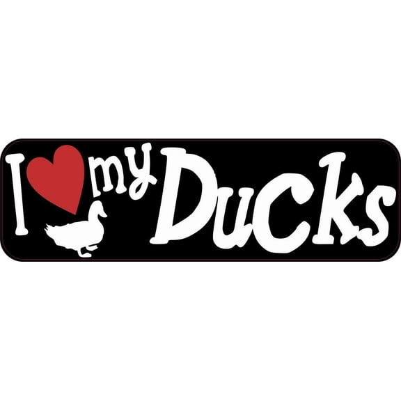 10in x 3in I Love My Ducks Magnet Car Door Magnetic Truck Pet Magnets Sign